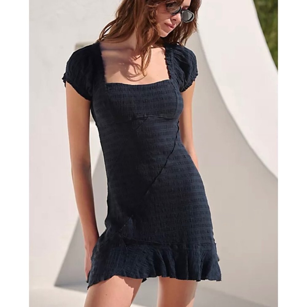Free People Navy Mini Dress
